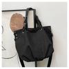 Spacious And Soft Japanese Style Canvas Crossbody Tote Bag With Multiple Pockets