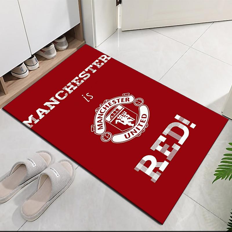 Manchester United Printed Carpet, for Office Chair Living Room Bedroom Kitchen Room Decor Gifts.