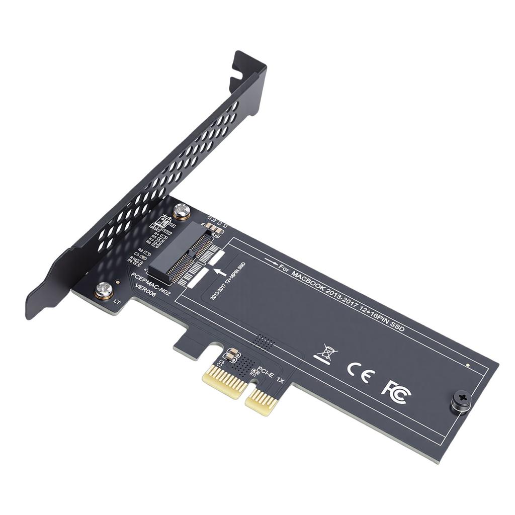 12+16 Pin SSD zu M.2 KEY M PCI E 1X Adapterkarte Passend für MacBook Pro 2013 2017 Modell Laptop Plug and Play