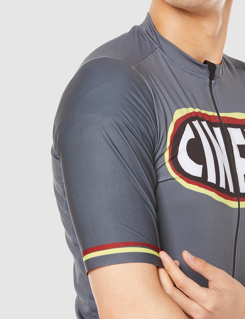 Gruppo Ana Cycling Size 4 504CNJRB5 Men's Benaroya-Eyes Jersey, U, Gray, Large,