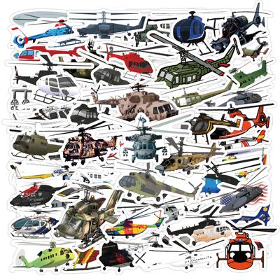 60pcs Helicopter Stickers Helicopter Air Force Graffiti Stickers for DIY Luggage Laptop Skateboard Motorcycle Bicycle Sticker