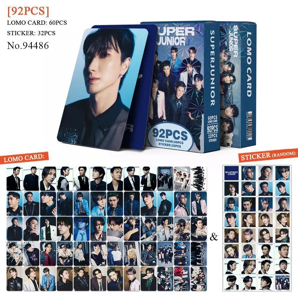 92Pcs/Set Kpop Idol New Series Lomo Cards LeeTeuk HeeChul Printd Pocards Stickers DongHae EunHyuk Fans Gift SUPER JUNIOR HD Entertaining Play Safe 2