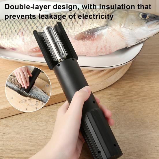 Elektrisk kokosnøttrasper Maskin Håndholdt Spatel Skreller Rivejern med Sprutbeskyttelse Roterende Kniv Én-knapps Kontroll Kjøkkenverktøy