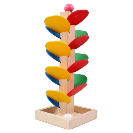 Wooden Tree Ball Run Track Game Kids Children Intelligence Educational Toy