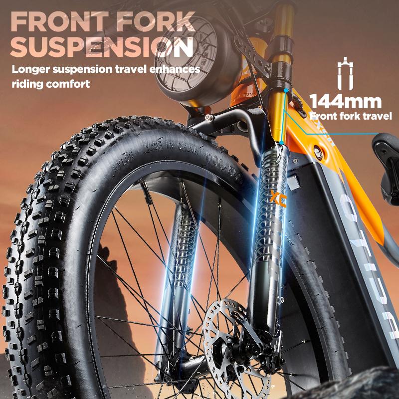 OTIDA electric bikes 1000W motor 48V20AH lithium battery hydraulic brake e-bike 26-inch adult mountain electric bike RX50