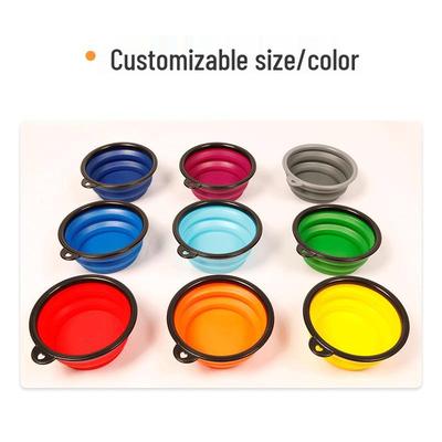 Portable Folding Pet Bowl: Large Silicone Bowl for Cats and Dogs