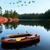 Barca da Pesca Kayak Gonfiabile in PVC: Pieghevole, Portatile e Design a Tre Camere d'Aria