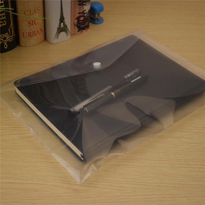 Heavy Duty Waterproof A4 Clear Plastic Document Bag File Holder Portfolio Notes Envelope Storage Case School Office Business Supplies