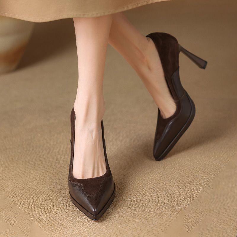 Anti-slip Women's Shoes, High Heels, Thin Heels, Pointed-toe Shoes