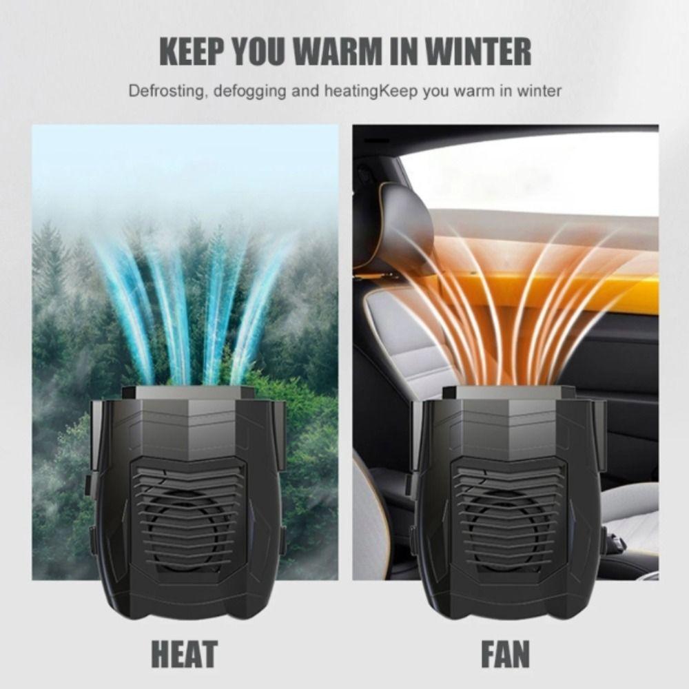 Heating Cooling Fan Demister Defroster 360 Degree Rotation Portable Space Heater  Portable Heating