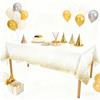 5pcs Gold Dot Table Cloth for Events Disposable Table Cover Ideal Tablecloths for Party Decorations Dining Wedding & Holiday