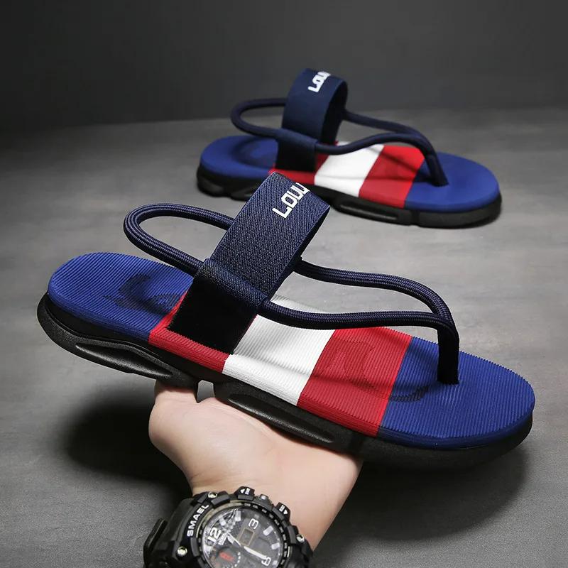 

Fashion Crestar Men Sandals New Fashion Casual Men Flat Sandals Beach Comfortable Flip-flops Water Shoes For Men Non-slip House Flats 45 синий