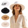 Polyester Warm Winter Cap Flat Top Fedora Hat Wool Blend Derby Cap Retro Jazz Elegant Headwear Wide Brim Felt Hat for Women Events & Daily