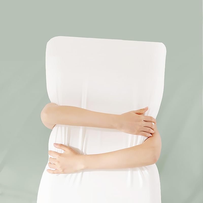 Подушка из пены с эффектом памяти с охлаждающим чехлом, Подушка для кровати для сна, Средняя подушка для спящих на спине/боку/животе, Размер Queen Queen(Medium) белый