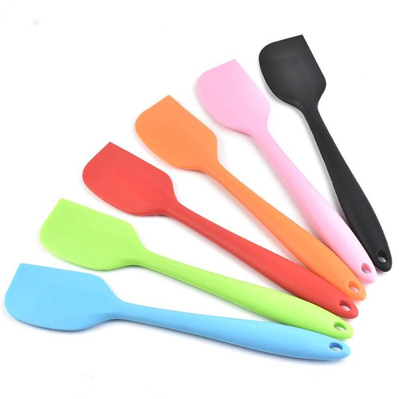 21cm Silicone Cream Baking Scraper Non Stick Butter Spatula Cutter Chocolate Smoother Heat Resistant Kitchen Pastry Tools Stir