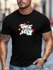 Mens Motivational TShirt Take The Step Art Print Short Sleeve Round Neck Breathable Soft Inspirational Daily Wear