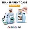 [Film Lab] Instax Mini 11 Transparent Case Camera Protective Case with Strap and Stickers CAA51