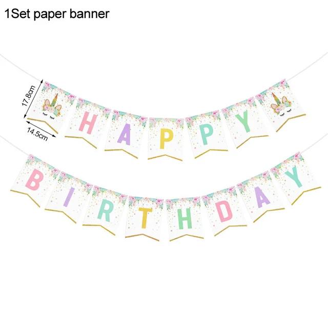 New 1Set Rainbow Unicorn Balloon 32 inch Number Foil Balloons 1st Kids Unicorn Theme Birthday Party Decorations Baby Shower Glob