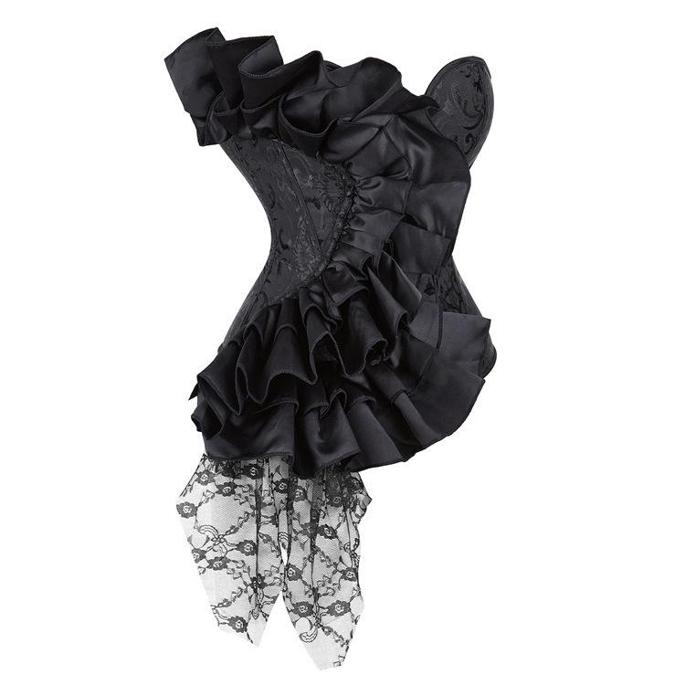 Corsetto in Raso con Bordino in Pizzo Stile Corte: Guaina modellante con supporto lombare e controllo addominale