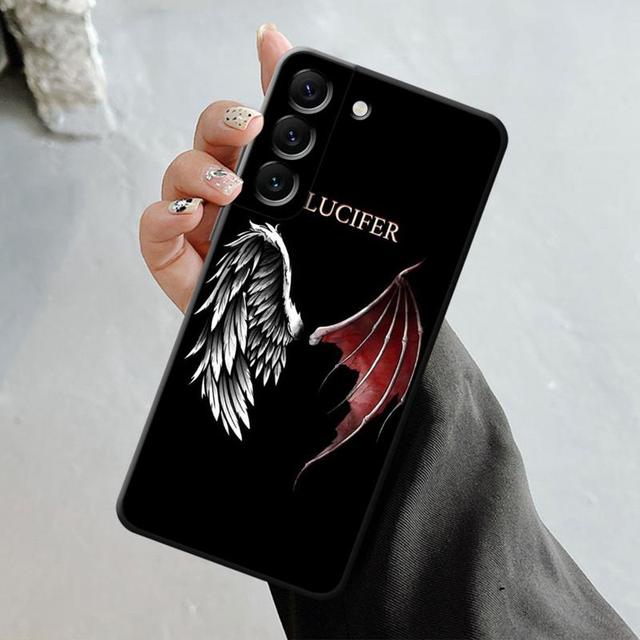 Telefon Shell Für Samsung Galaxy S23 S22 S21 S20 Fe Ultra S10 S9 S8 Plus Hinweis 20ultra 10plus Fall Abdeckung mädchen Engel Und Dämon Flügel