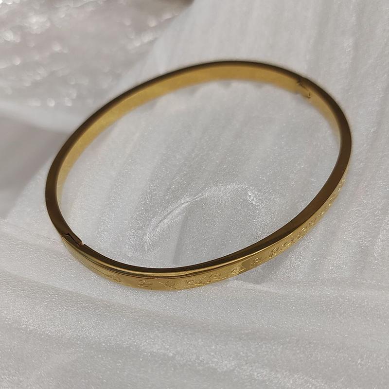 Тайский Вен Писание Открытый Браслет Для Женщин Девушек Ювелирные Аксессуары Подарки золотой