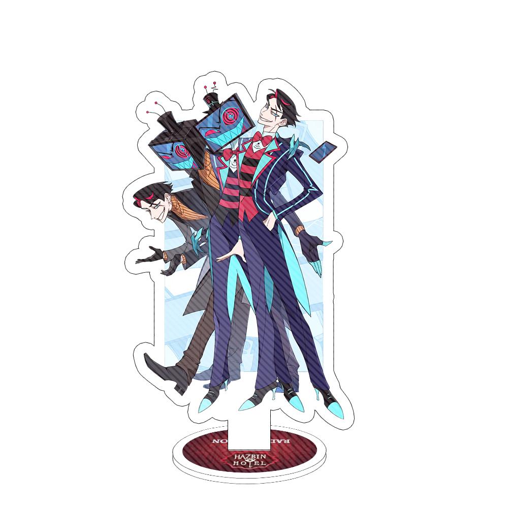 Anime Peripherals 15CM Acrylic Stand Velvet Alastor Vox Valentino Lucifer Adam The Exorcist Desktop Ornament Festival Gift