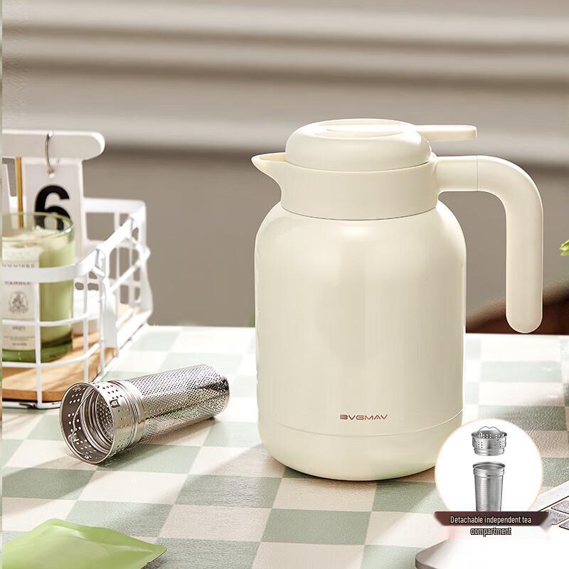 BVGMAV 1.6L Home Thermos Flask with Tea Infuser