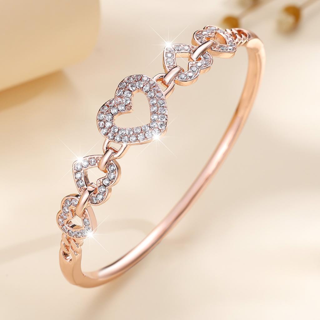 New Trendy Exquisite Sweet Love Inlaid Zirconia Women's Bracelet