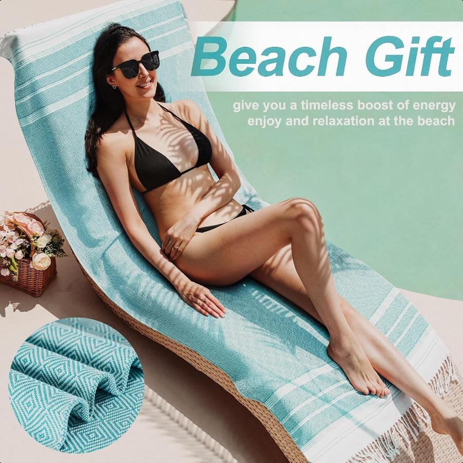 6 Packs Oversized Turkish Beach Towels Set Bulk 74x38 Extra Large Sand Free Quick Dry Swim Bath Camping Pool Towel Travel Blank