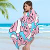 Kawaii O-Opanchu Usagi Beach Towel Cartoon Cute Summer Kids Large Bath Pool Beach Towel Microfiber Absorbent For Swimming Travel