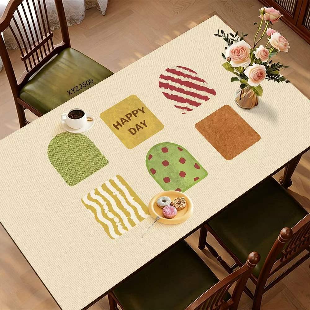 Vintage kořeněná kožená podložka pod talíř: Žáruvzdorný, Olejoodolný Stolní Chránič pro Restaurace a Konferenční Stolky