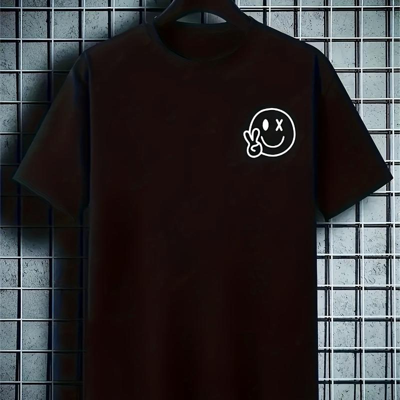 

Comfortable Loose T-Shirt - Short Sleeve Cotton Blend Daily Outfit XXL