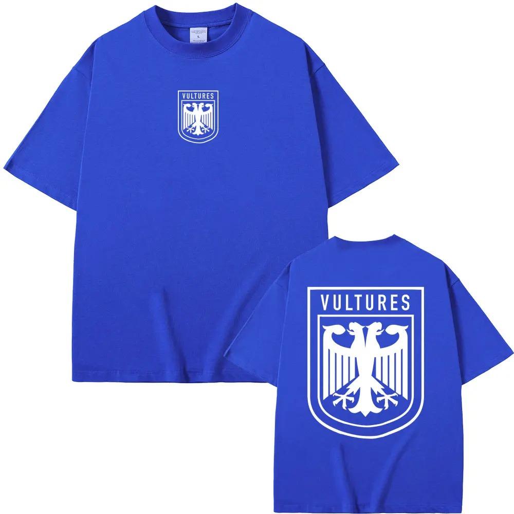 Raper Kanye West Nowy Album Muzyczny Vultures Graficzne Koszulki Męskie Damskie Hip Hop Moda Uliczna Luźne Koszulki Bawełniane Topy