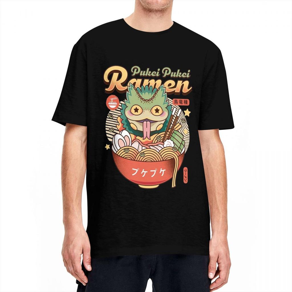 Pukei Pukei Ramen T-Shirt Monster Hunter Game T-Shirts Short Sleeve Y2K Fun Tops Beach Pure Cotton O-Neck Plus Size Top Tees