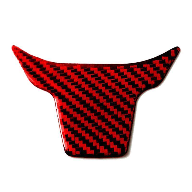 ABS Red Carbon Fiber Steering Wheel Lip Cover Trim Decor Sticker For Honda Civic 10Th Gen 2016 2017 2018 2019 Parts Red Carbon fiber