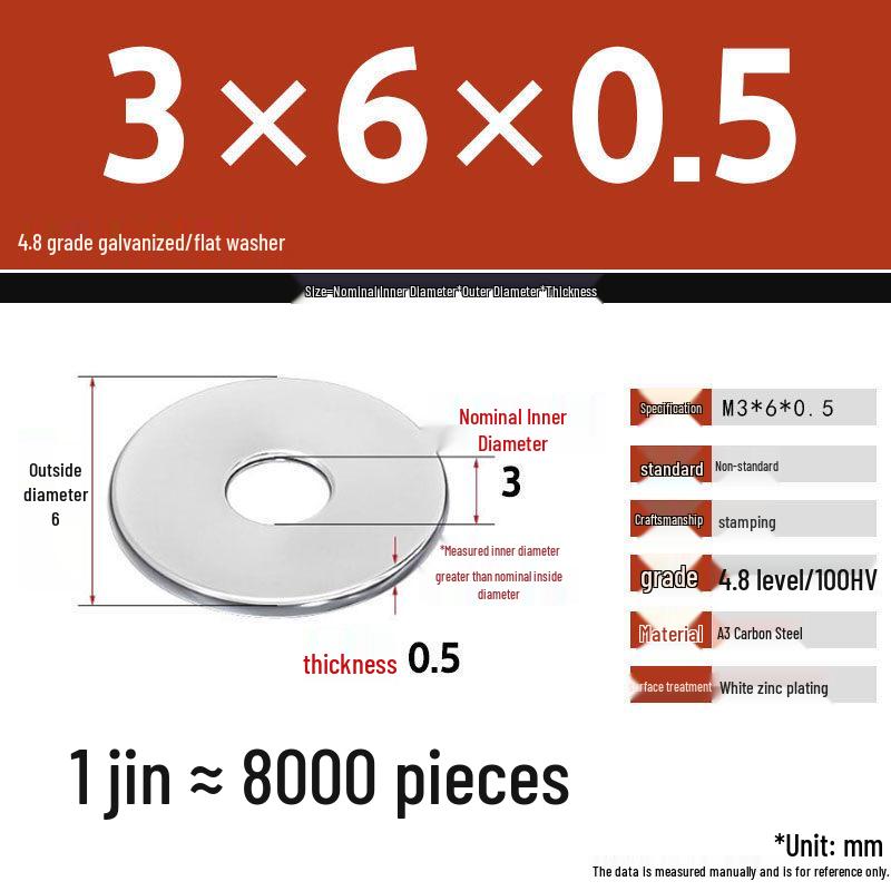 Galvanized Extra Large Thickened Metal Flat Washer (M6-M16)