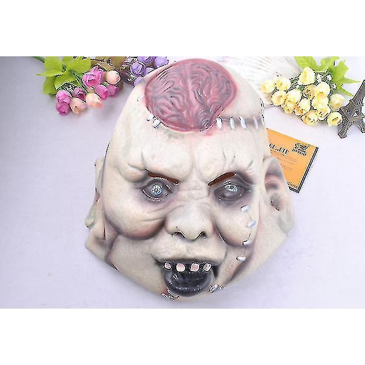 Halloween Latex Mask Skull Horror Ghost Face Mask Whole Latex Headgear Brain Burst Mask
