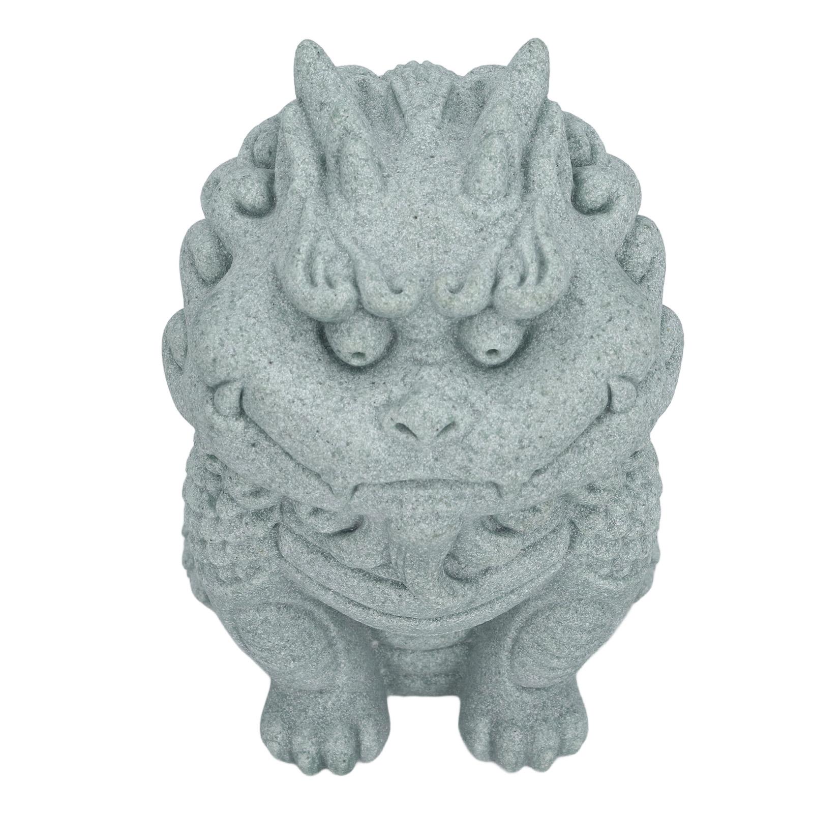 

Каменный орнамент Kylin, синий песчаник, декоративный чайный питомец, украшение для аквариума, настольный домашний декор