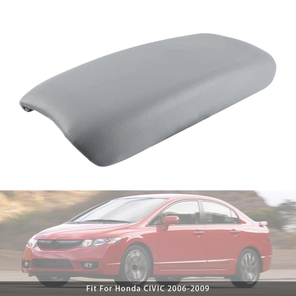 Gray Leather Armrest Centre Console Lid For Honda CIVIC 2006-2009