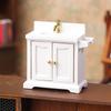 1:12 Dollhouse Simulation Washing Basin Cabinet Dollhouse Bathroom Sink Model Furniture Decoration Toy