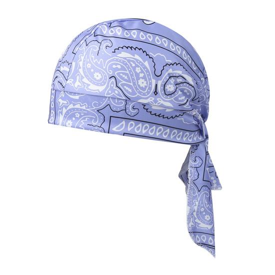 Paisley Cooling Headscarf Cap Set, Sweat Wicking Adjustable Straps Elastic Fit Breathable Hand Washable Headwrap