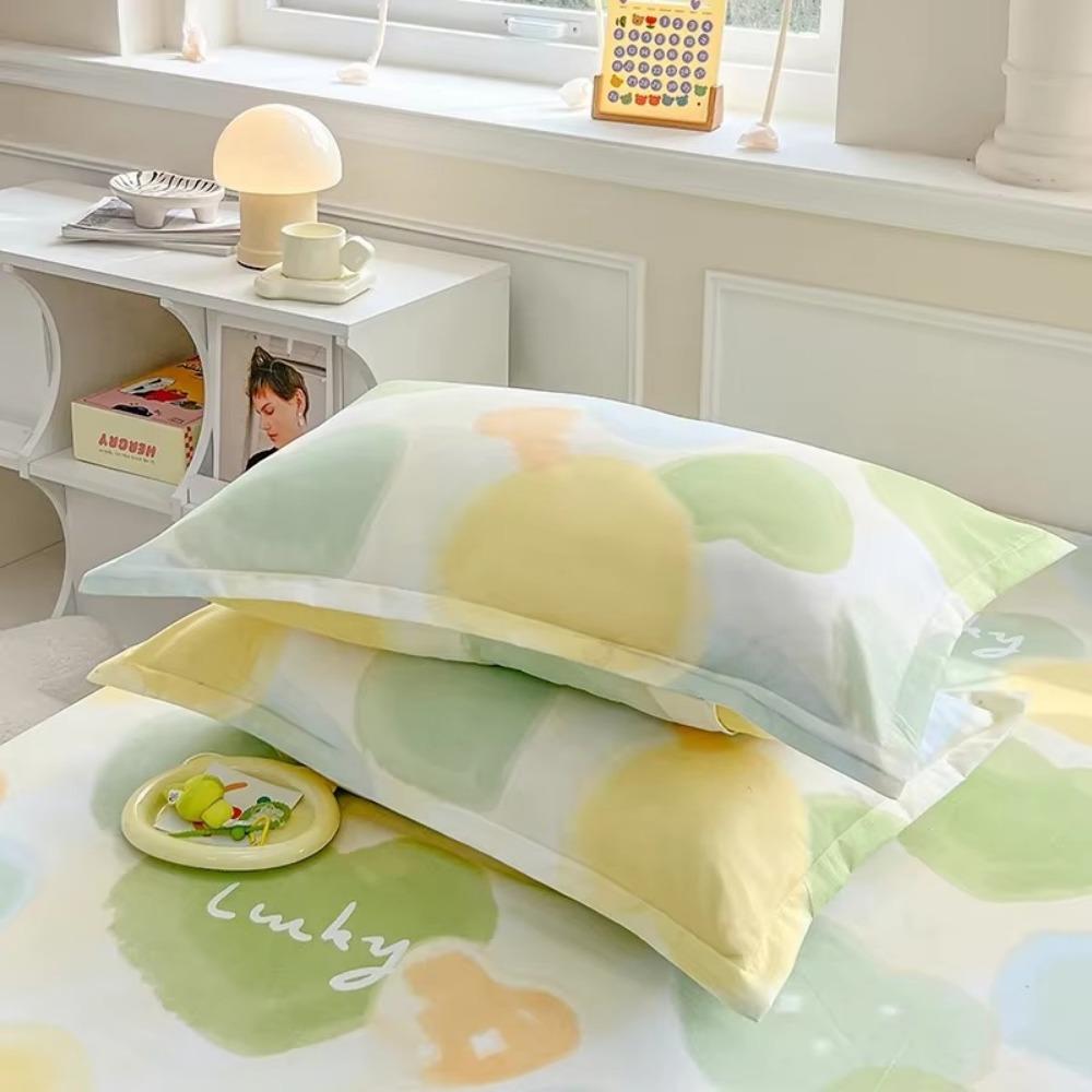 1 PCS Nordic 48x74cm Pillowcase Washed Cotton Colorful Stripe Bedding Pillow Cover Breathable Pillow Case Home Textile