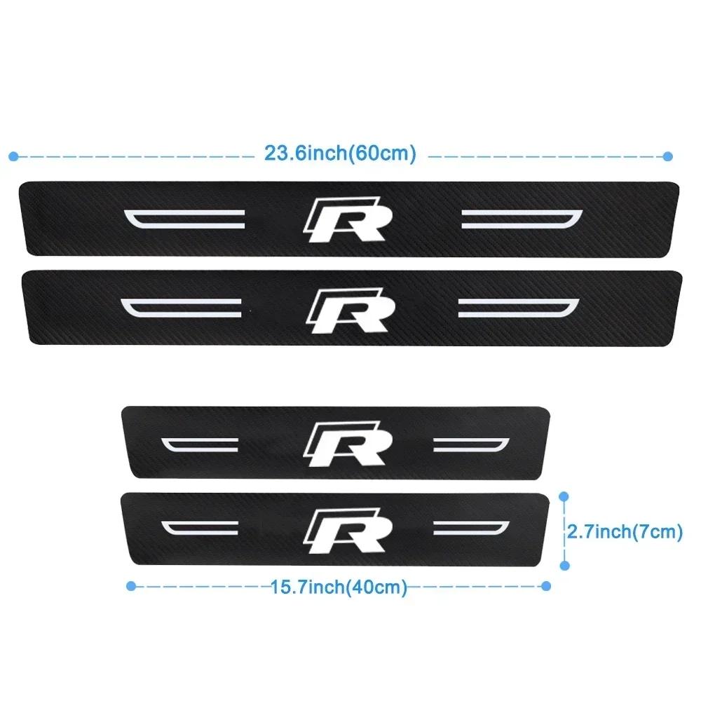 2026 Heiß Für VW VOLKSWAGEN Auto Türschwellen-Schutzblech Kofferraumschwellen-Aufkleber für Volkswagen R LINE RLine Polo Caddy Golf Je