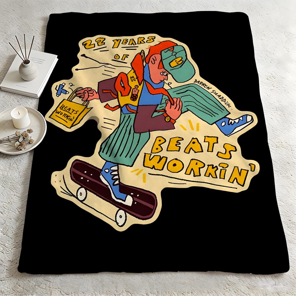 artist DDarren Shaddickk Throw Warm Soft Flannel Blanket Multiuse for Sofa Bed Camping Travel Nap