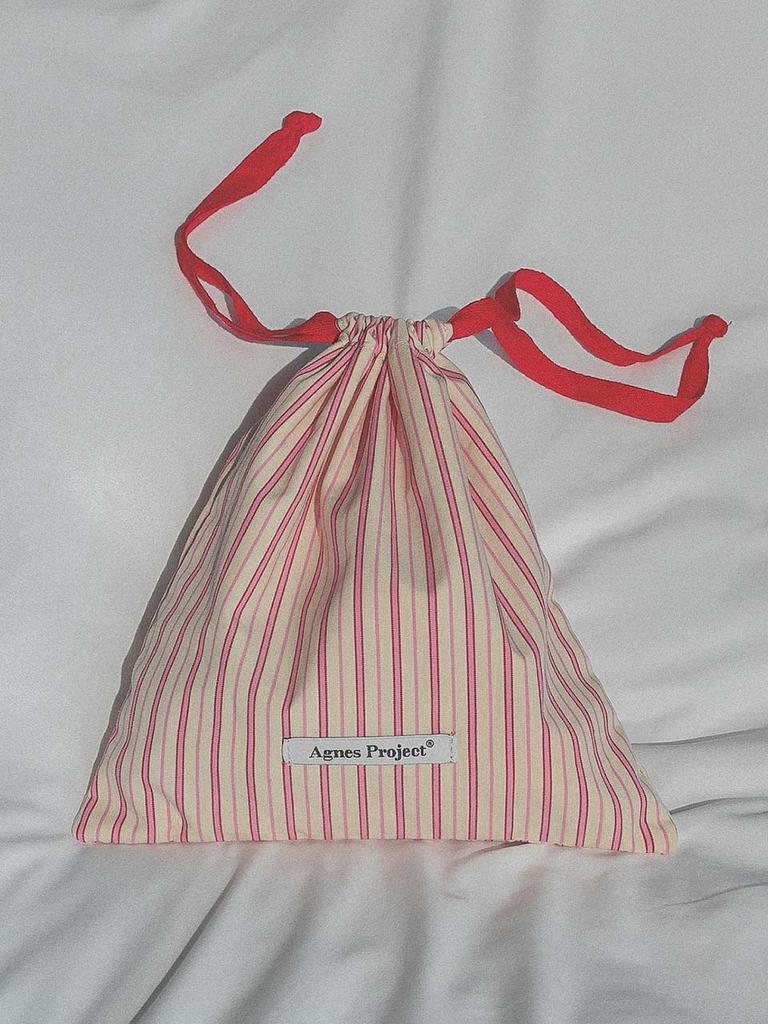 Agnes Project Pajama String Pouch Strawberry Red (2 Sizes)