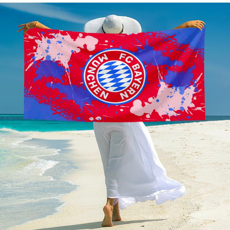 Ultra-Soft Beach Towel with Bayern Munich Theme,Ideal for Pool - Camping, Diving - Perfect Travel Essential, Vibrant Beach Towel.