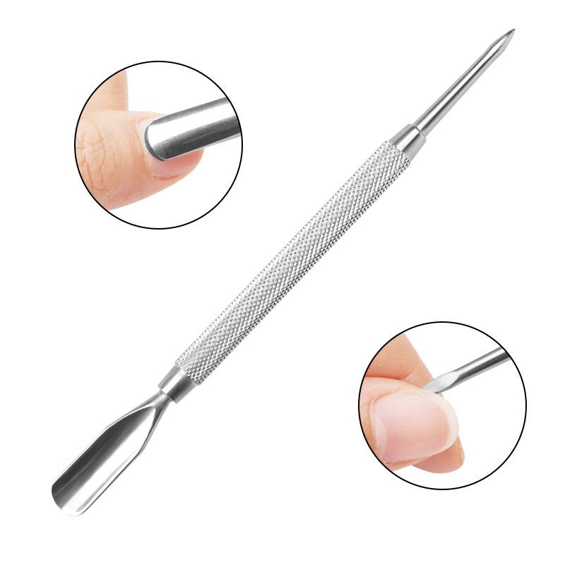 Manicure Cuticle Cutter Steel Pusher 3pcs/Set,Nail Supplies,Nail Tools,Nail Art Tools For Press On Nails