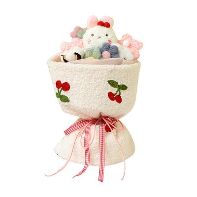 Plush Bouquet Toy Cute Cartoon Style Bright Colors LED String Light Stuffed Animals Bouquet for Birthday Valentine S Day