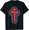 Jesus Saves Vintage Cross Inspirational Quote T-Shirt