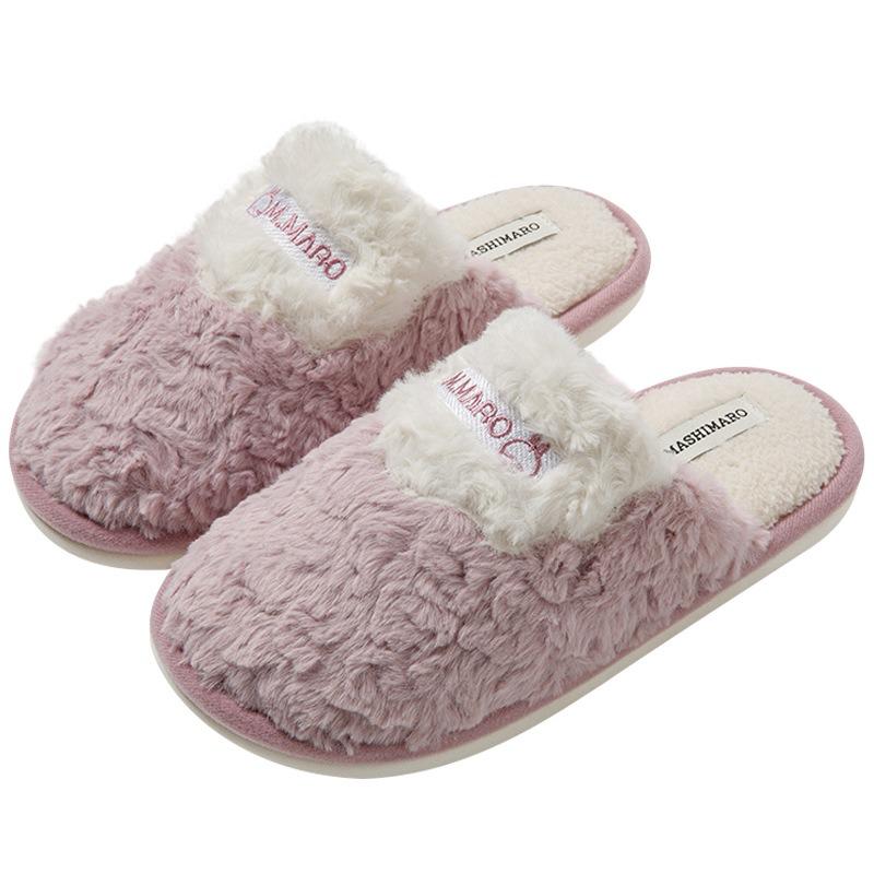 Rogue rabbit cotton slippers women's autumn and winter indoor home warmth household thick bottom plus plush couple home slippers men